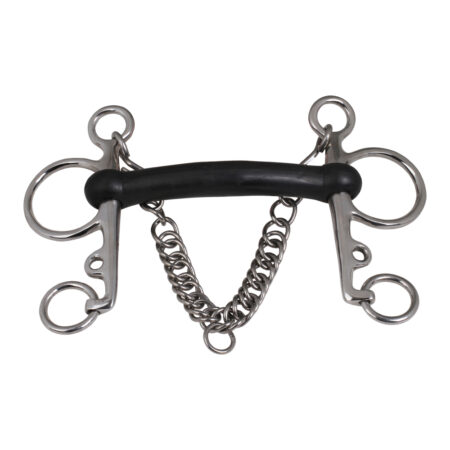 Pelham Mullen Rigid Mouth Rubber Bit