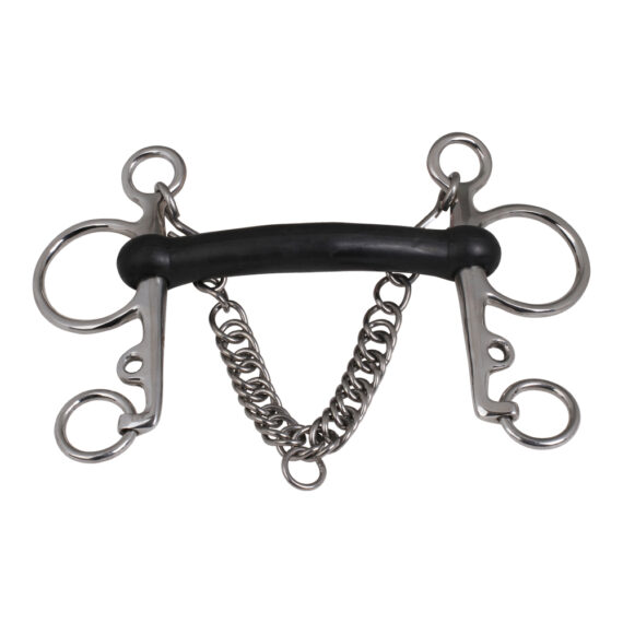 Pelham Mullen Rigid Mouth Rubber Bit