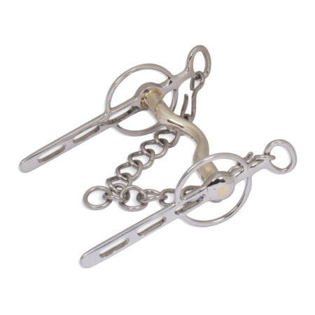 Fixed Cheeks 3 Slots Bit With Offset German Silver Mouth Pc