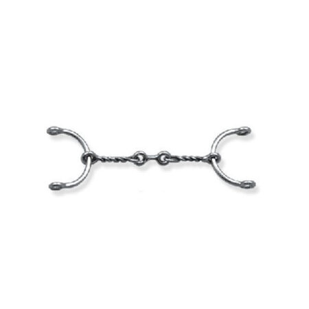Dog Bone Snaffle 1/4″ Twisted Wire Mouth